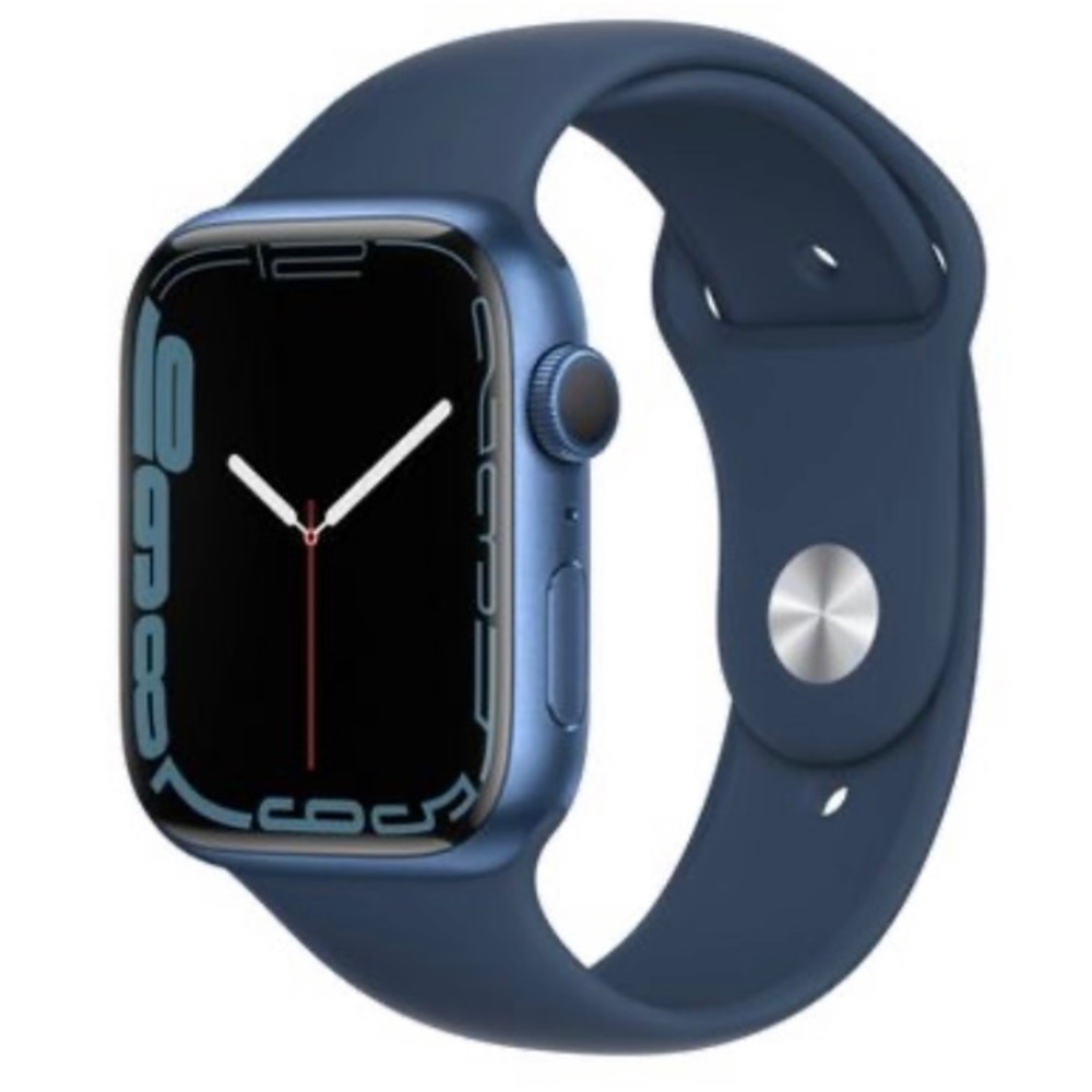 Factory Sealed Apple Watch Series 7 GPS 41 mm Blue Aluminum with Abyss Band